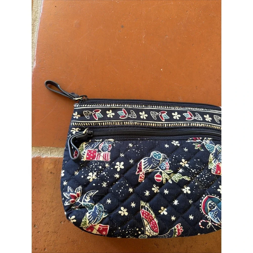 Vera Bradley Holiday Owls Toiletry Cosmetic Travel Bag Pouch Christmas Presents